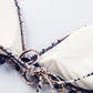 Printed Pompom Detail Halter Neck Two-Piece Bikini Set