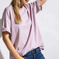 Rae Mode Washed Cotton Round Neckline Short Sleeves Top