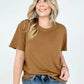 Solid Cotton Boyfriend Tee