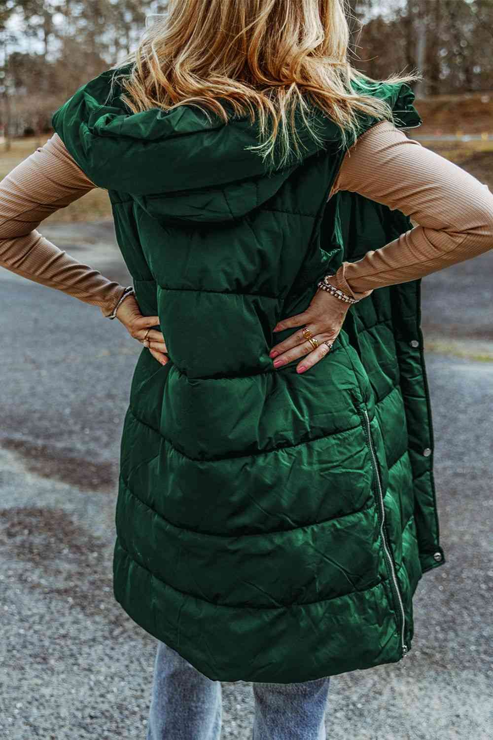 Women's Hooded Sleeveless Puffer Vest