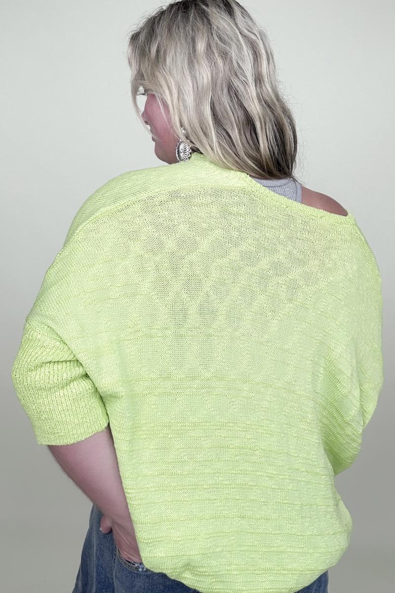 Wide Neck Oversized Loose Knit Top - Multiple Colors