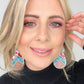 Retro Teardrop Cow/Leopard Pattern Drop Earrings