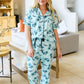 PREORDER: Button Front Pajama Pants Set In Four Prints