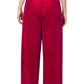 Solid Velvet Wide Leg Pants