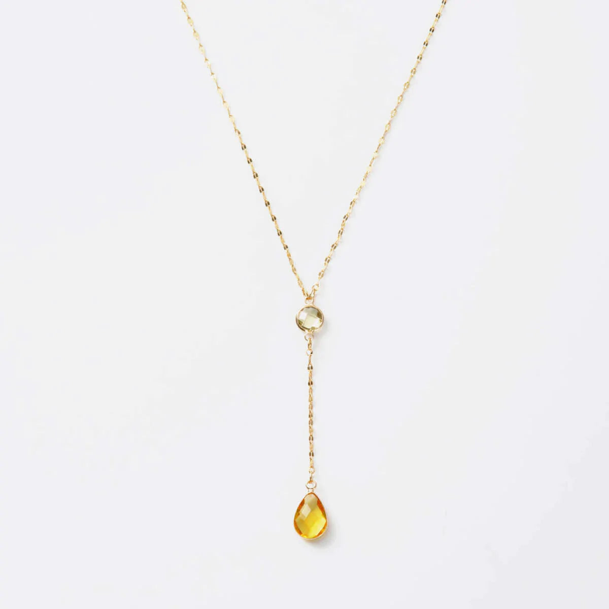 Melania Clara Crystal Y Necklace