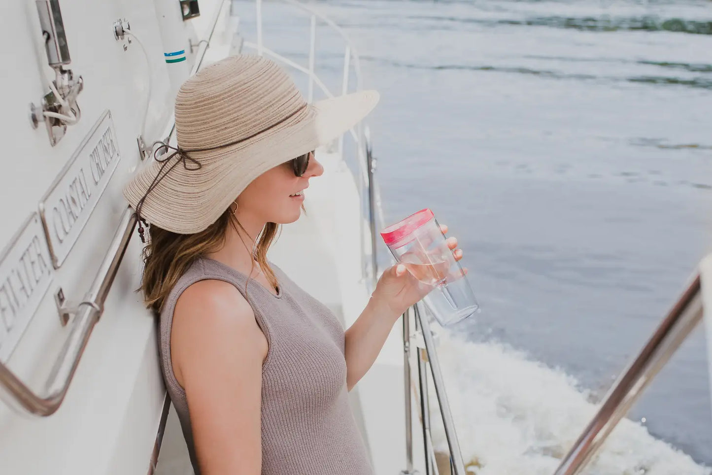 PREORDER: Portable Wine Cup with Acrylic Lid in Pink