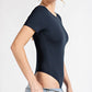Rae Mode Solid Butter Boat Neckline Bodysuit