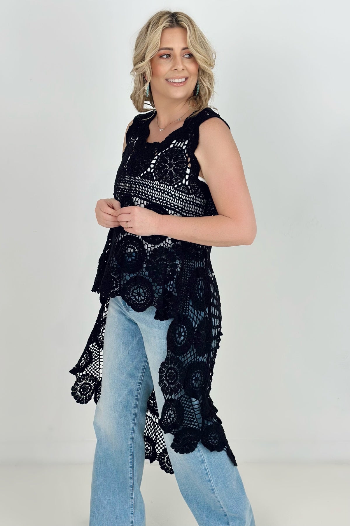 Vintage Crochet Sleeveless Top - Multiple colors