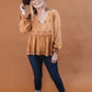 Embroidered Babydoll Blouse