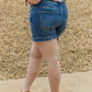 RISEN Maya Mid Rise Asymetrical Shorts
