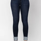 Judy Blue Mid-Rise Cuffed Skinny Long/Tall Jeans