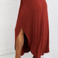 It's My Time Side Scoop Scrunch Skirt - Dark Rust