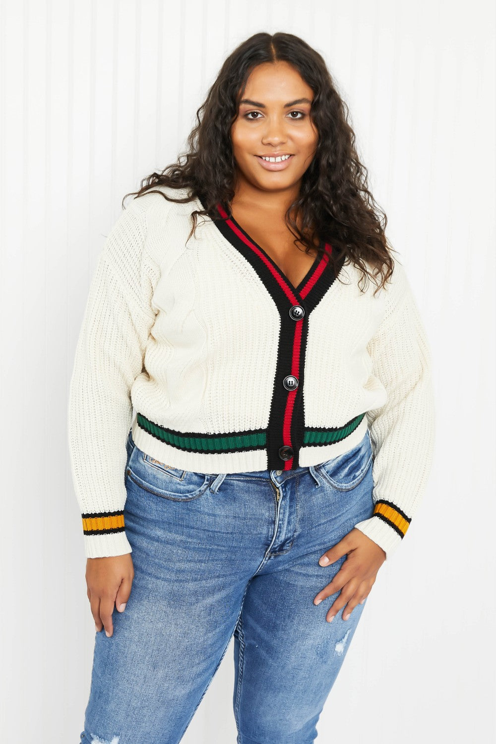 SIZE SMALL Cable Knit Cardigan