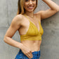 Leto Ribbed Lace Boho Racerback Bralette in Straw