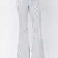 Judy Blue High Waist Super Flare White Pin Stripe Jeans