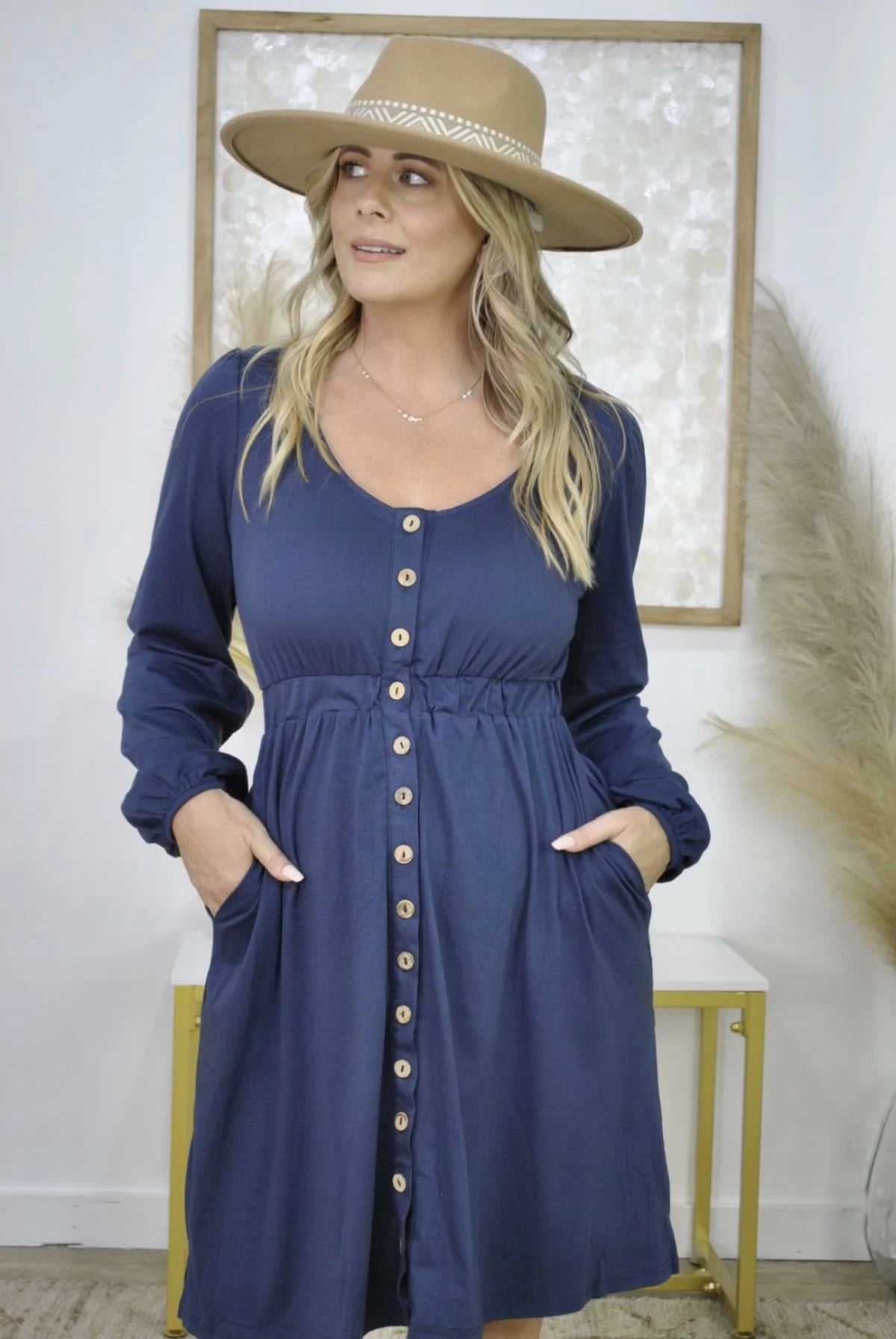 New Colors! Button Up Long Sleeve Dress (Only Ships to US)