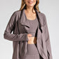 Rae Mode Cowl Neck Asymmetric Jacket