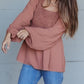 Heyson Crochet Trimmed Square Neck Elegant Blouse