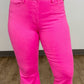 Judy Blue Garment Dyed Flare Jeans - Pink