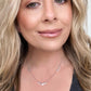 Stainless Steel 18K Gold Plated Zirconia Charm Necklace (With Box)