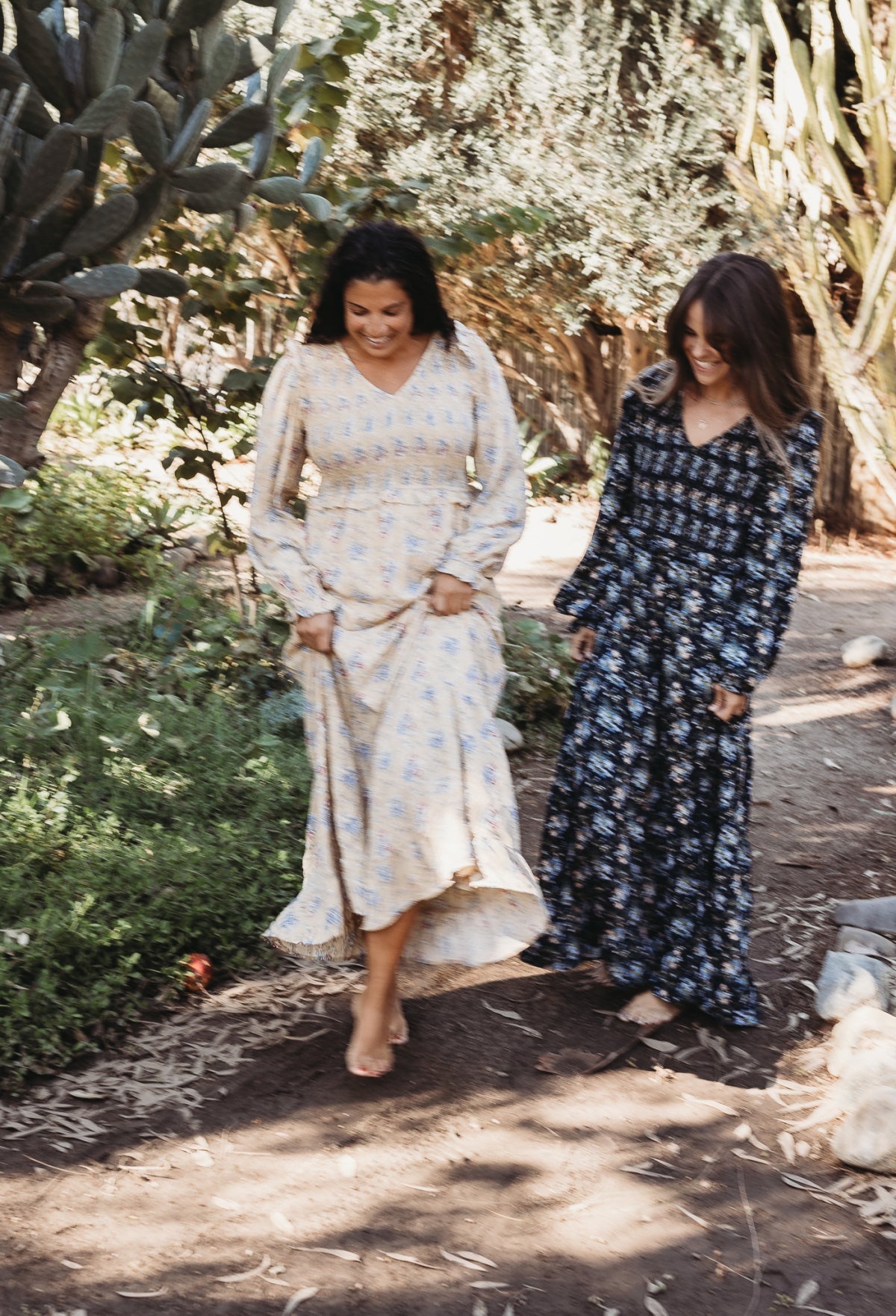 Heyson V-Neck Floral Smocked Bust Maxi Dress