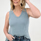 Blumin Apparel Sleeveless V-Neck Tank Top