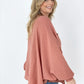Textured Cotton Linen Oversized Top
