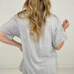 Raw Edge Short Sleeve Top
