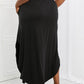 It's My Time Side Scoop Scrunch Skirt - Black