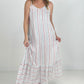 Striped Maxi Dress with Side Seam Pockets