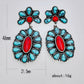 Turquoise Oval Drop Earrings
