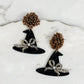 PREORDER: Pearl Bow Glitter Witch Hat Dangle Earrings