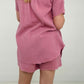 Cotton Gauze Drawstring Waist Shorts