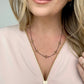 Melania Clara Crystal Clovers Dainty Necklace