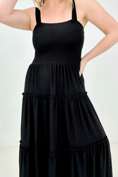 Seize The Day Smocked Tiered Maxi Dress