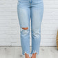 Judy Blue Mid-rise Destroyed Hem Boyfriend Jeans