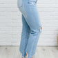 Judy Blue Mid-rise Destroyed Hem Boyfriend Jeans