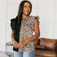 A Bit Wild Flutter Sleeve Top