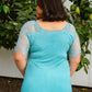 A Little Bit of Lace Top In Aqua