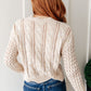A Note of Thanks Cable Knit Sweater