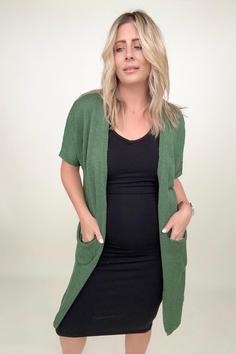 Warm and Cozy Short Sleeve Dolman Cardigan