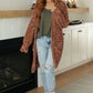 No Time Like the Present Confetti Cardigan in Rust