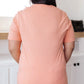 Abstract Graphic Tee in Peach