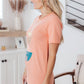 Abstract Graphic Tee in Peach