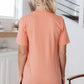 Abstract Graphic Tee in Peach