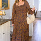 Adore Me Forever Shirred Square Neck Maxi Dress