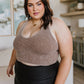 Aim Higher V-Neck Racerback Tank in Mocha