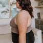 Aim Higher V-Neck Racerback Tank in Mocha