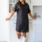 Alexandria Short Sleeve Sequin Dress In Black