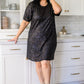 Alexandria Short Sleeve Sequin Dress In Black